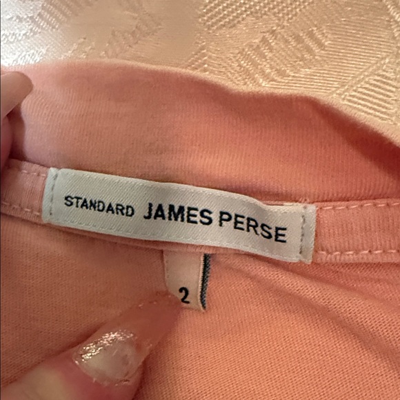 James Perse Light Pink V-Neck Tee - Picture 2 of 5